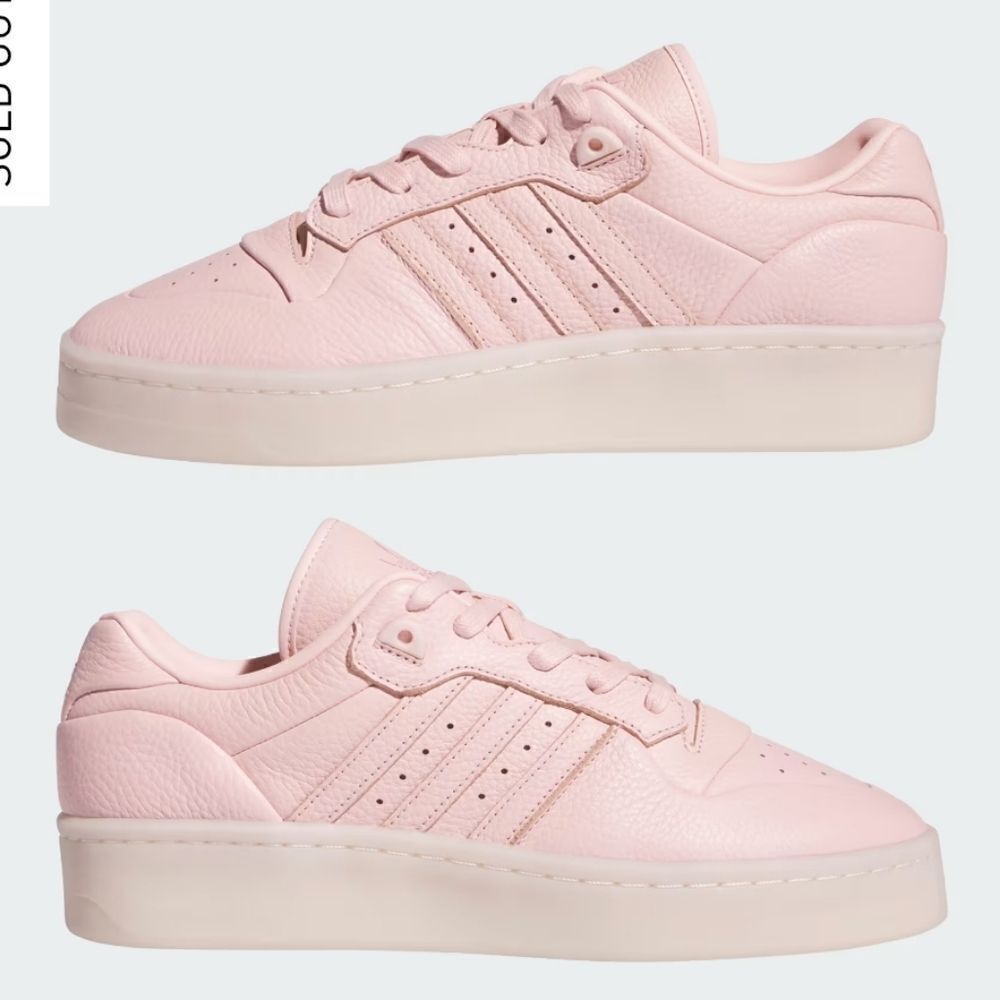 Adidas Men's Rivalry Lux Low Shoes In Sandy Pink Size 6.5
